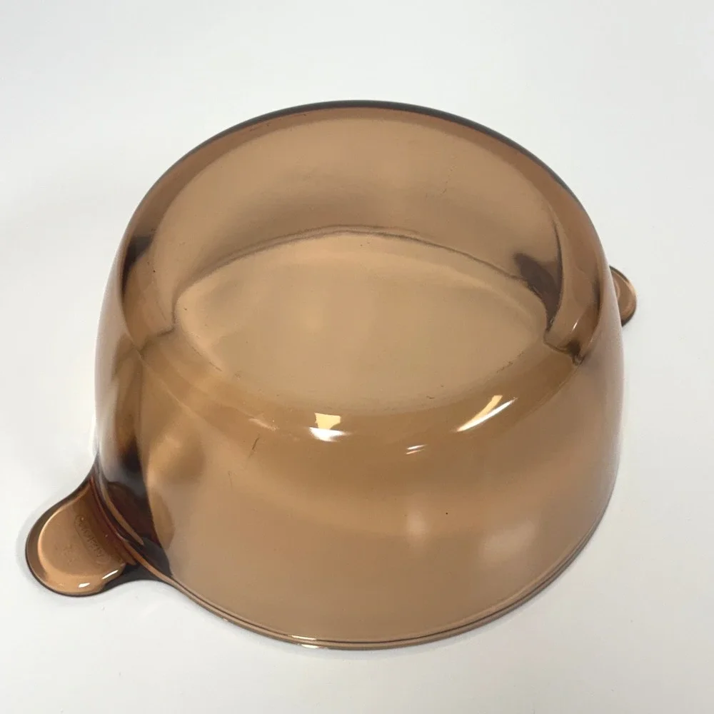 Corning Visions Amber 4.5L Stock Pot Casserole Dish with Lid USA Made Cookware